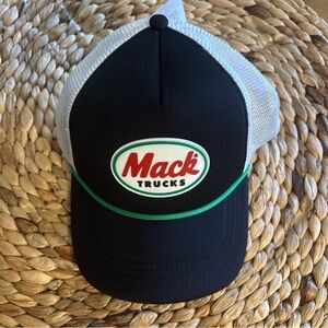 Men’s Mack Trucks Black and White Trucker Hat